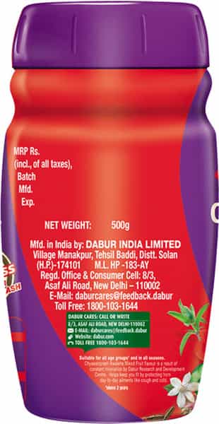 Dabur Chyawanprash Awaleha Mixed Fruit Paste 500 Gm With Free Dabur Honey 50 Gm Combipack 1 No's