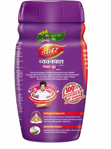 Dabur Chyawanprash Awaleha Mixed Fruit Paste 500 Gm With Free Dabur Honey 50 Gm Combipack 1 No's