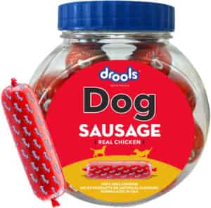 Drools All Life Stages Dog Treats Sausage Real Chicken 10pcs Jar | 550g Pack