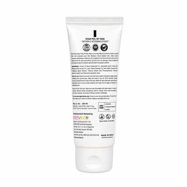 Revinto Kesar Peel Off Mask | Reveal Your Natural Radiance | 50Gm