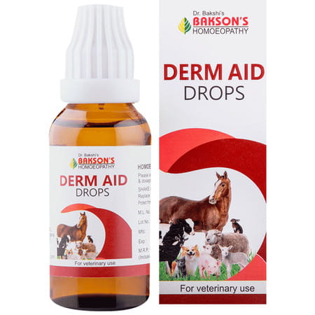 Baksons Homoeopathy Derm Aid Drops For Veterinary Use 30 Ml