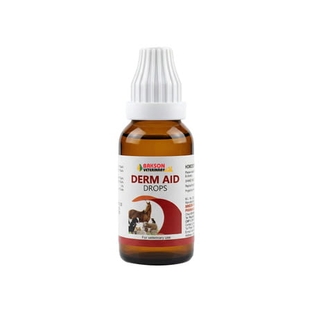 Baksons Homoeopathy Derm Aid Drops For Veterinary Use 30 Ml