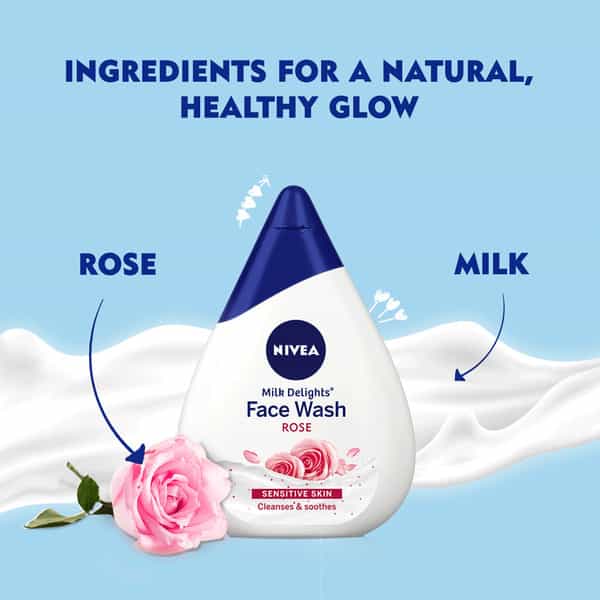 Nivea Milk Delights Rose Facewash - 100 Ml