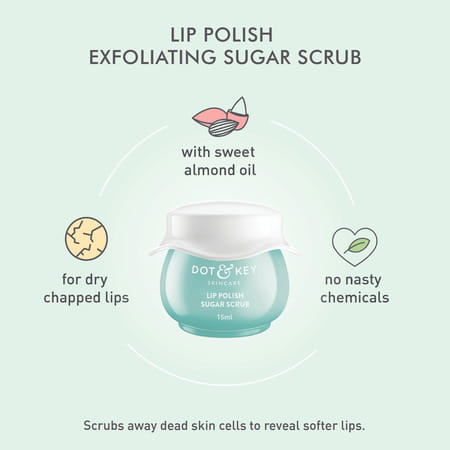 Dot & Key Lip Polish Exfoliating Sugar Scrub 15ml