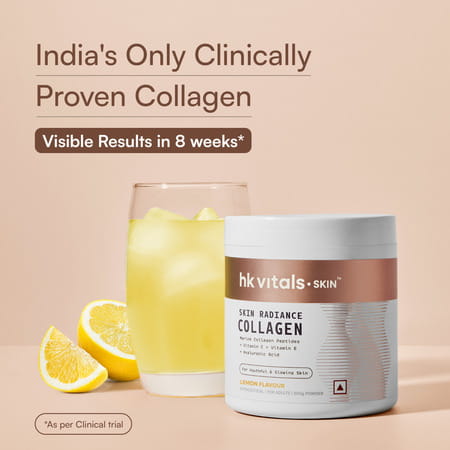 Hk Vitals Marine Collagen Supplement (Lemon| 200G) | Vitamin C| E