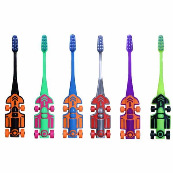 Maxi Zoom Car Junior Soft Toothbrush (Pack Of 6)