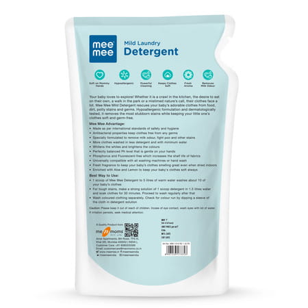 Mee Mee Baby Liquid Detergent Refill Pack | Ph Balanced | Free From Harsh Chemicals | 1l