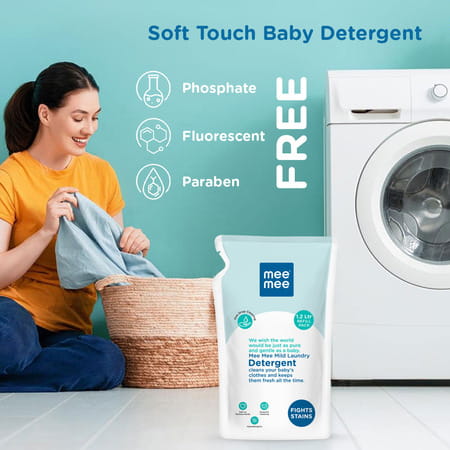 Mee Mee Baby Liquid Detergent Refill Pack | Ph Balanced | Free From Harsh Chemicals | 1l