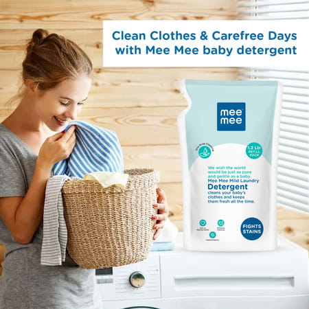 Mee Mee Baby Liquid Detergent Refill Pack | Ph Balanced | Free From Harsh Chemicals | 1l