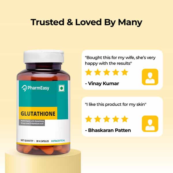 Pharmeasy Glutathione - Promotes Healthy Skin - Reverses Signs Of Ageing - Bottle Of 30