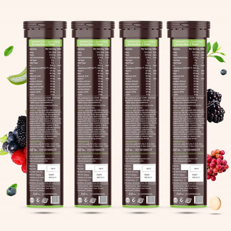 Vegan Greens Skin Radiance Japanese Glutathione 500Mg +11 Key Ingredient. 100 Efferve., Lemon Ginger