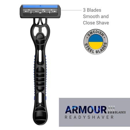 Zlade Armour Iii Readyshaver Triple Blade Disposable Shaving Razor For Men