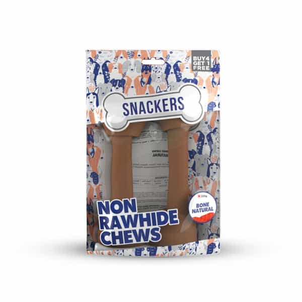 Snackers Non Rawhide Chews Bone Natural Dog Treats | 225 G