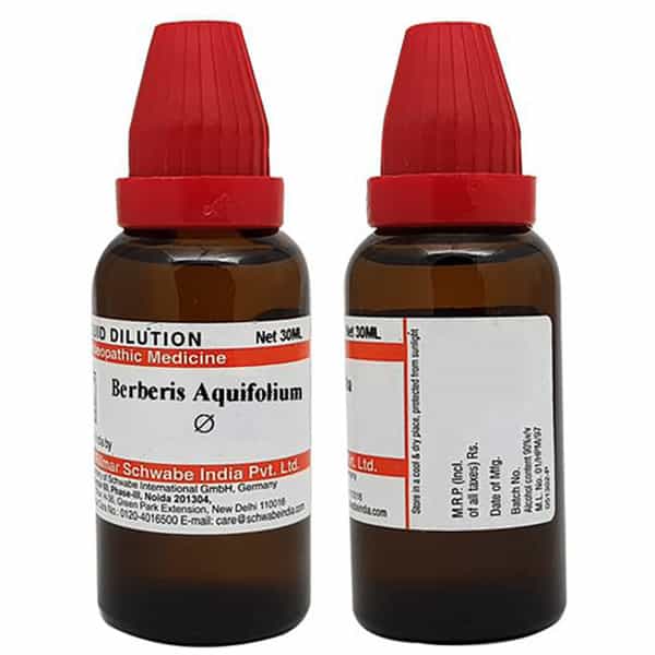 Dr. Willmar Schwabe India Berberis Aquifolium Mother Tincture Q 30 Ml
