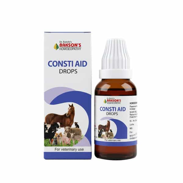 Bakson Homoeopathy Consti Aid Drops | For Veterinary Use | 30 Ml