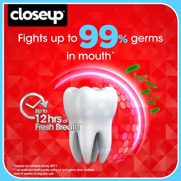 Closeup Toothpaste With 3X Freshness |Upto 12 Hrs Fresh Breath & White Teeth(150G*2)