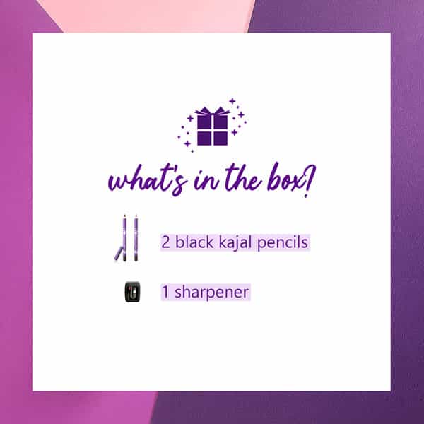 Plum Naturstudio Kajal Duo Gift Set Of 2 Black Kajal Pencils | Smudge-Proof And Bold