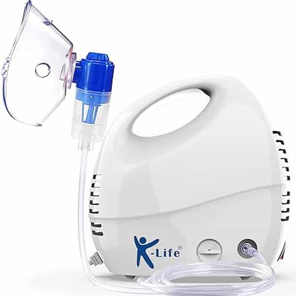 K-Life 103 Steam Respiratory Machine Kit For Baby Adults Kids Asthma Patients Nebulizer (White)