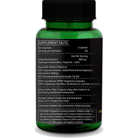 Greenopia Safed Musli 60 Vegetarian Capsules