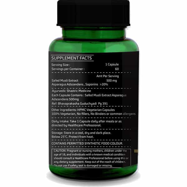 Greenopia Safed Musli 60 Vegetarian Capsules