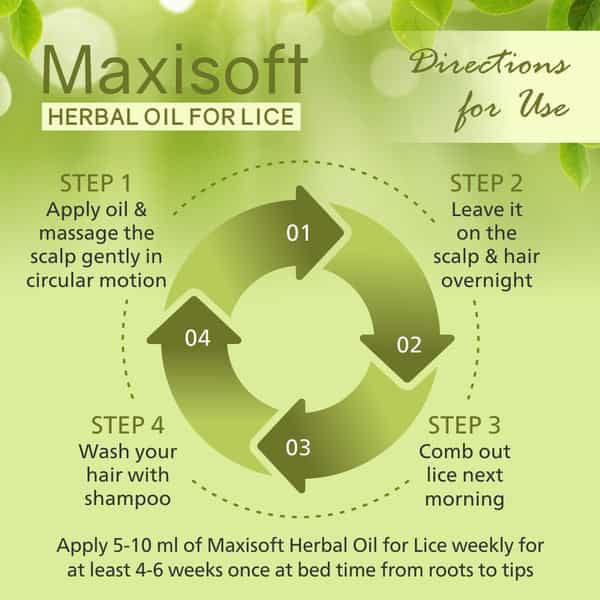 Maxisoft Herbal Oil For Lice | 25 Ml | Pack Of 4