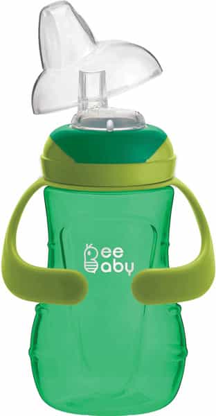 Beebaby Soft Silicone Spout Sippy Sippy Cup With Handle For Baby / Toddlers 250 Ml (Green)