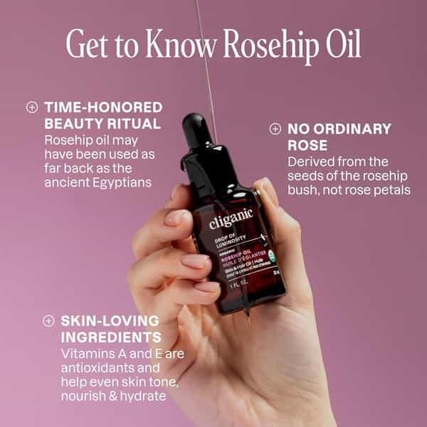 Cliganic Rosehip Oil Adults Organic Cold Pressed 30 Ml