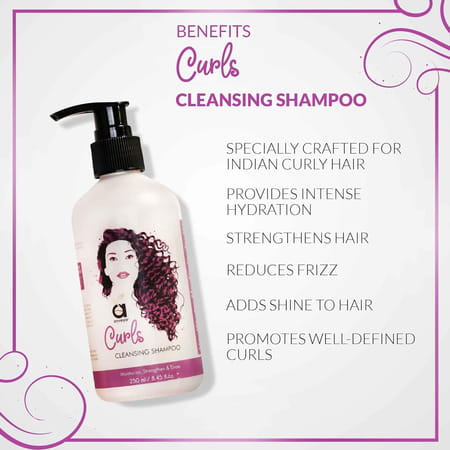 Anveya Curls Shampoo & Hair Mist Combo: For Bouncy Tangle-Free Curly Hair