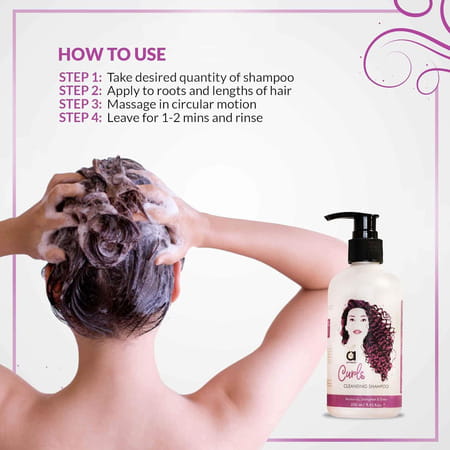 Anveya Curls Shampoo & Hair Mist Combo: For Bouncy Tangle-Free Curly Hair