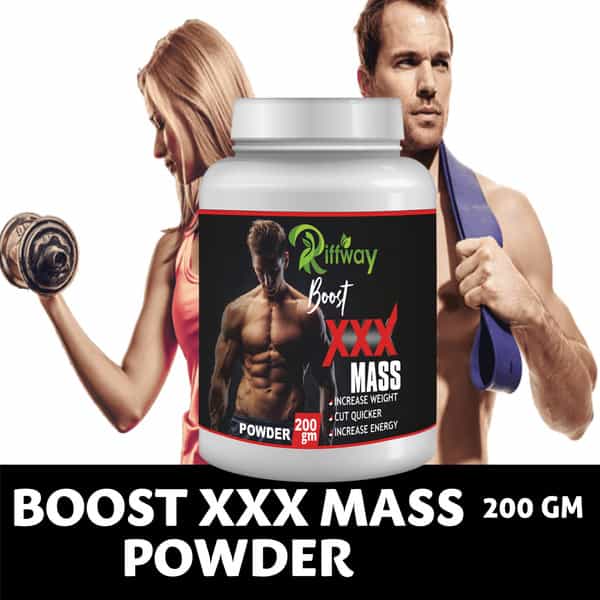 Riffway Boost Xxx Mass Weight Gain Powder | Promote Muscle Growth 100% Ayurvedic (2X200gm)