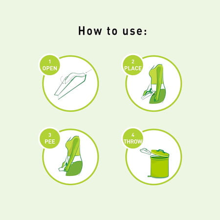 Peebuddy 10 Funnels Disposable Stand And Pee Female Urination Device For Women (Green Pack Of 10)