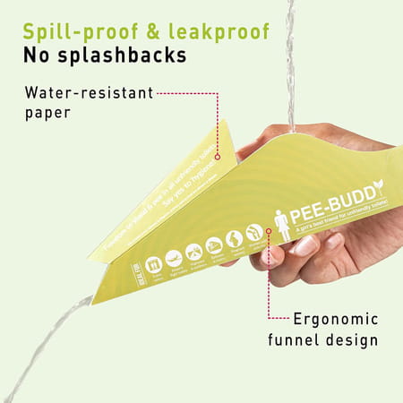 Peebuddy 10 Funnels Disposable Stand And Pee Female Urination Device For Women (Green Pack Of 10)