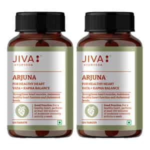Jiva Arjuna Tablets|promotes Heart Health|maintain Cholestrol Level - 120 Tabs (pack Of 2)