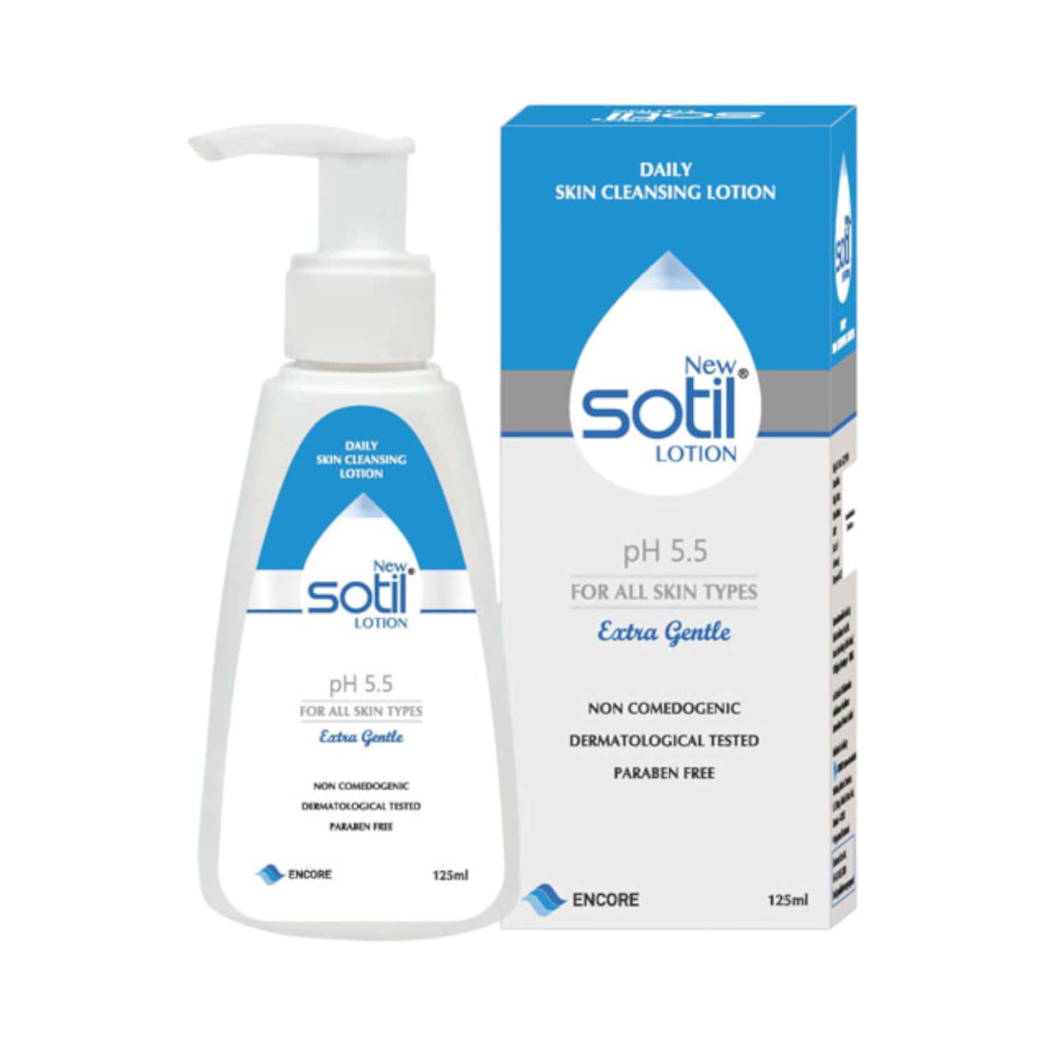 New Sotil Daily Skin Cleansing Ph 5.5 Lotion For All Skin Types Bottle Of 125ml