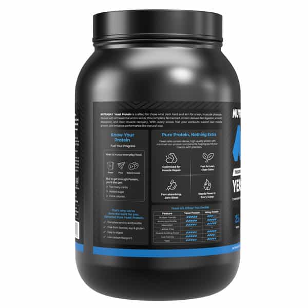 Nutrabay Yeast Protein Powder Cold Coffee 5G Protein & 6.7G Bcaa Per Scoop Jar 1 Kg