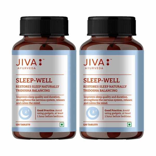 Jiva Sleep Well Tablet Restores Natural Sleep|Strengthens Nervous System - 120 Tablets (Pack Of 2)