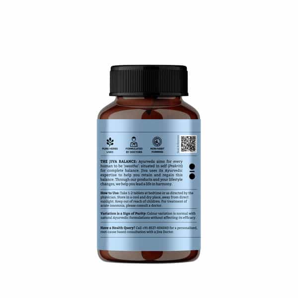 Jiva Sleep Well Tablet Restores Natural Sleep|Strengthens Nervous System - 120 Tablets (Pack Of 2)