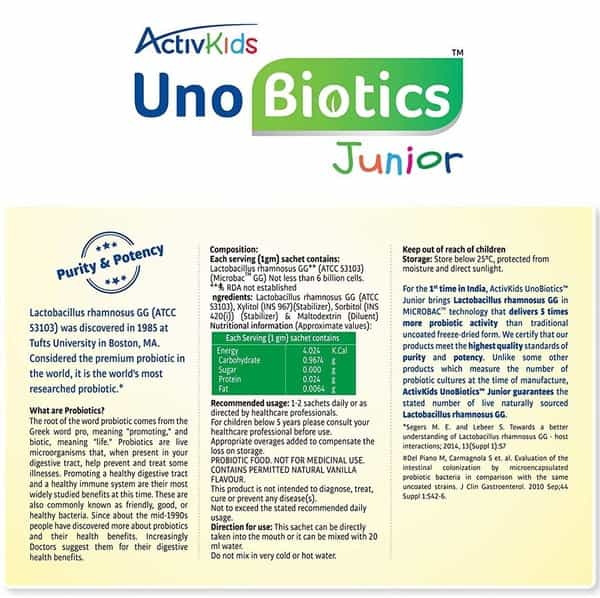 Unobiotics Junior Child Nutrition (10 Sachets)