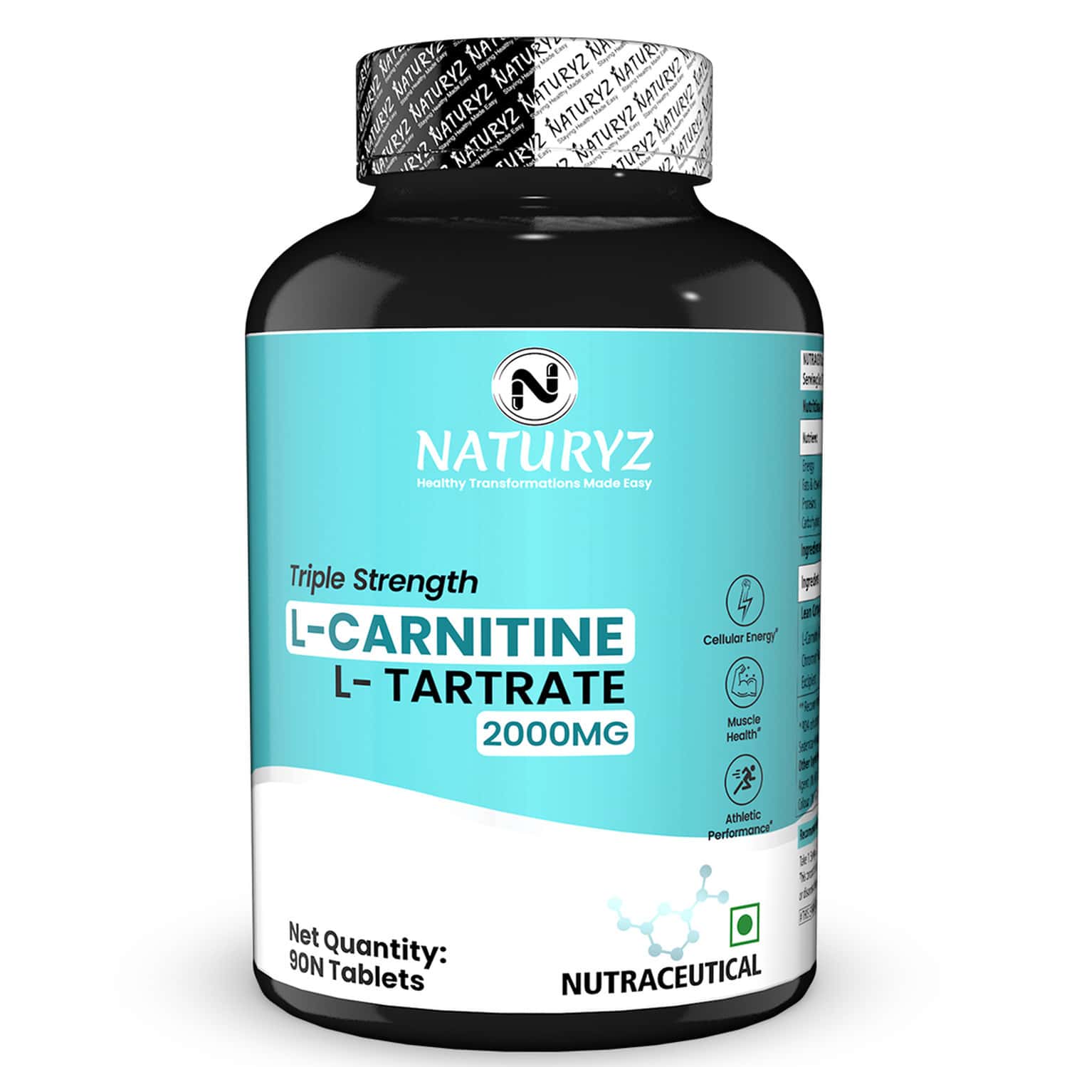 Buy NATURYZ TRIPLE STRENGTH L-CARNITINE L-TARTRATE 2000MG FAT BURNER WEIGHT  LOSS SUPPLEMENT