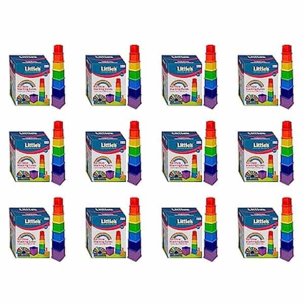 Little's Rainbow Stacking Cubes (Multicolor) - Pack Of 12