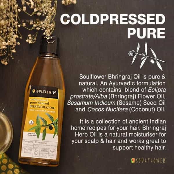 Soulflower Coldpressed Bhringraj Hair Oil 225Ml