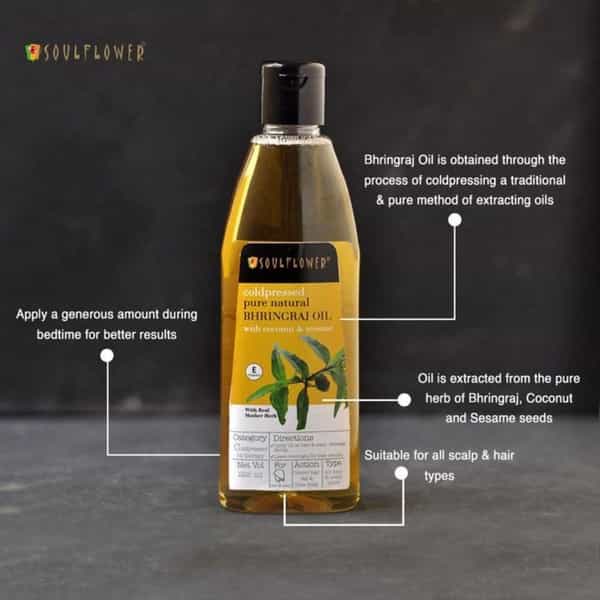 Soulflower Coldpressed Bhringraj Hair Oil 225Ml