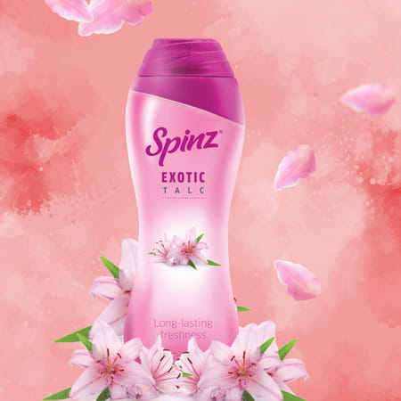 Spinz Exotic Body Talc | Soothing Fragrance Of Exotic Flowers | Talcum Powder For Women | 400 Gm