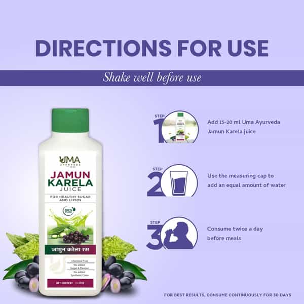 Uma Ayurveda Jamun Karela Ayurvedic Shake 1L