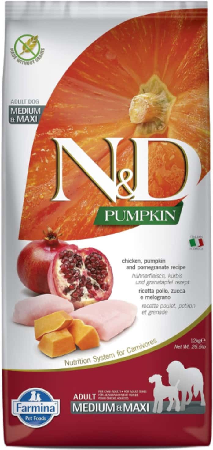 Farmina N&d Pumpkin Adult Medium/maxi Dog Food | Chicken | Pomegranate & Pumpkin | 12kg