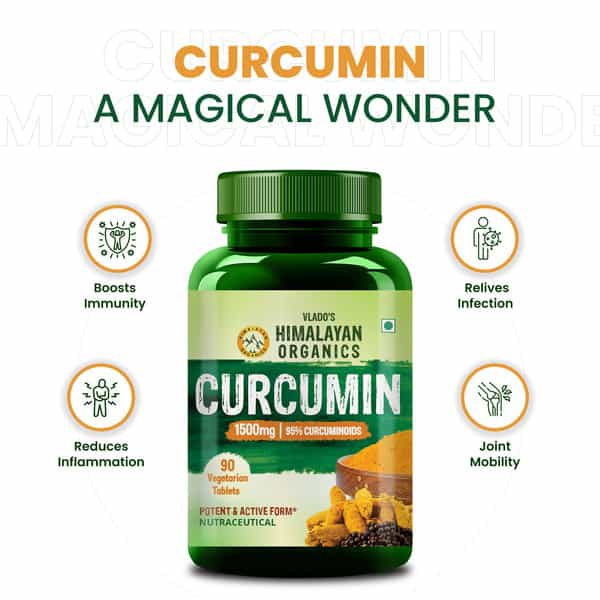 Vlado's Himalayan Organics Curcumin With Biopiperine 1500Mg - 90 Veg Tablets