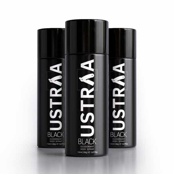 Black Deodorant Body Spray | 150 Ml- Set Of 3