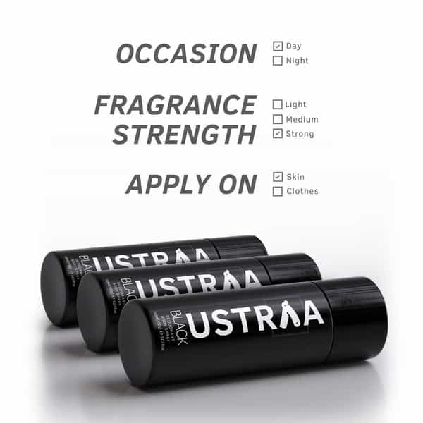 Black Deodorant Body Spray | 150 Ml- Set Of 3