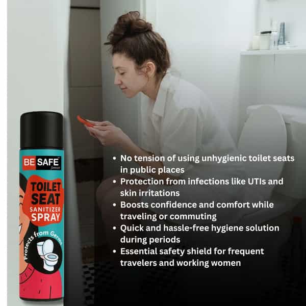 Besafe Forever Toilet Seat Sanitizer Spray | Mint Fragrance 100Ml