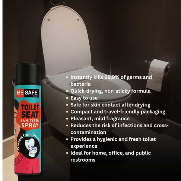 Besafe Forever Toilet Seat Sanitizer Spray | Mint Fragrance 100Ml